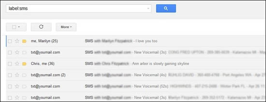 check android sms on gmail
