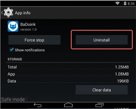 how to uninstall apps on android