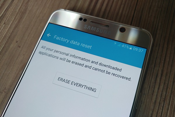 factory reset the device to fix android blue screen issue