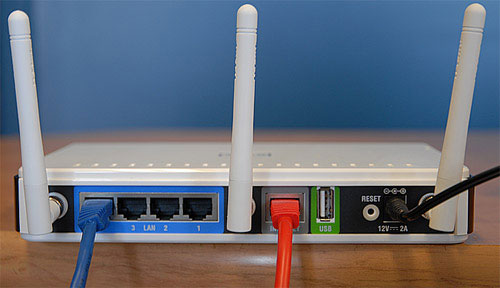replug in the router