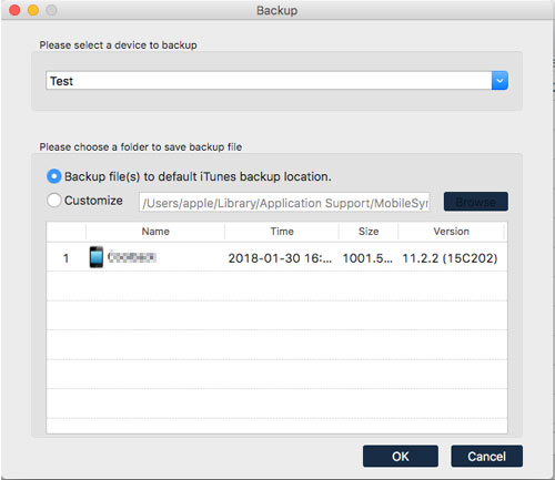 backup ios data to itunes