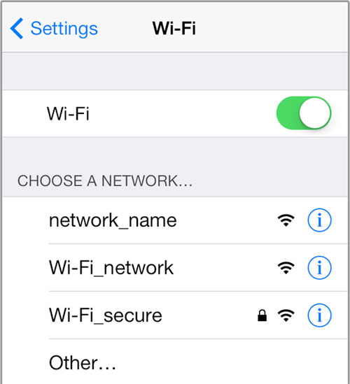 how to check the name of wifi on iphone