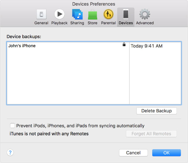 check if itunes backup is encrypted or not
