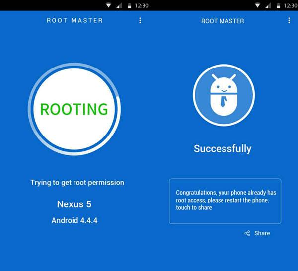 begin to root android with root master