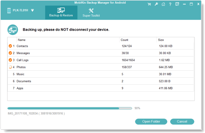 start transferring photos from oneplus to laptop