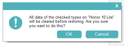 clear data before restoring