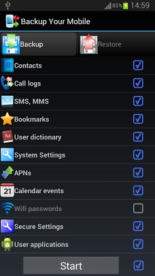 backup wifi settings on android