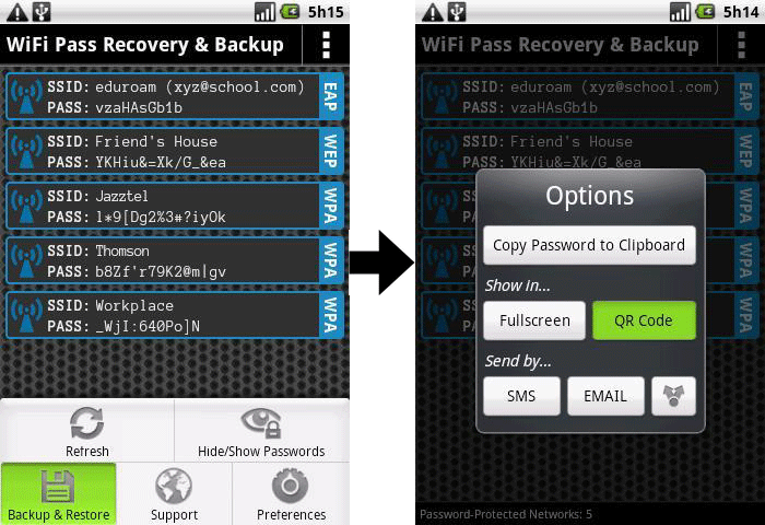 backup android wifi settings