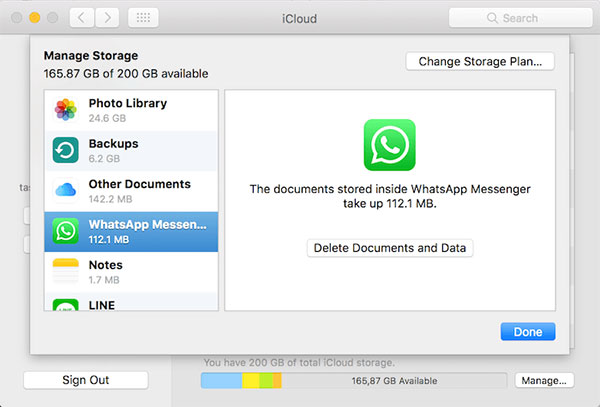 how to check icloud whatsapp backup on mac