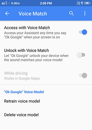 disable hands-free google assistant