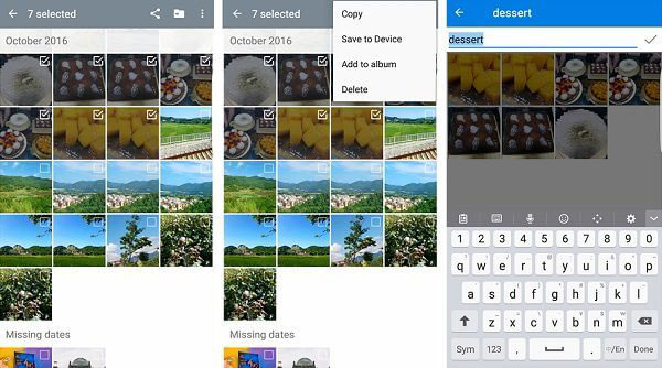 add photos to album in dropbox