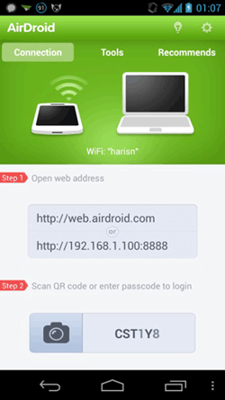 transfer android files to pc with airdroid