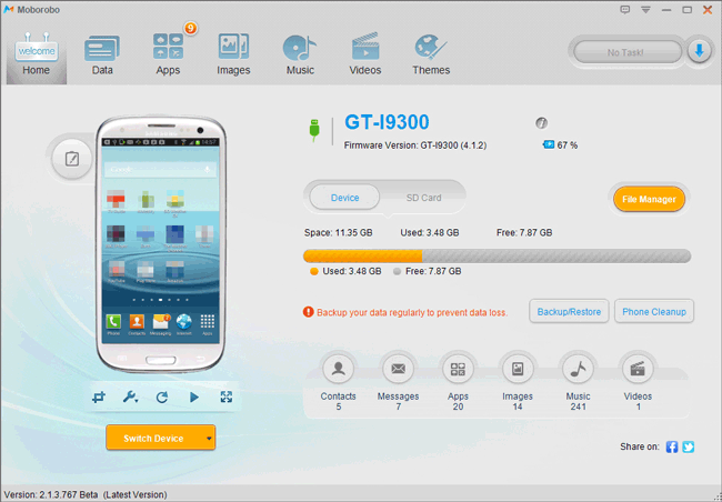 mobile backup software like moborobo