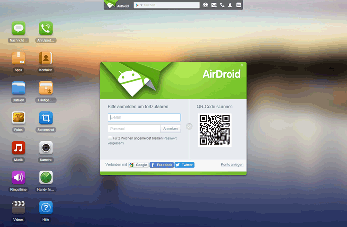 how to connect android to mac via airdroid