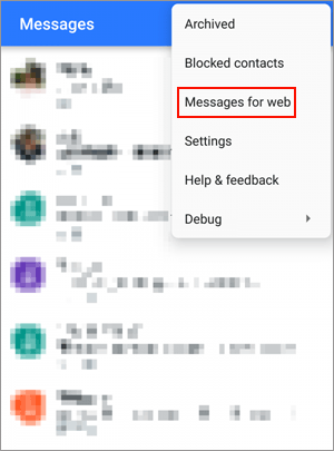 select messages for web