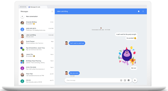 get android text messages on mac via google messages