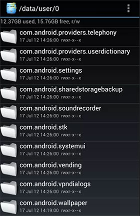 where are texts stored on android