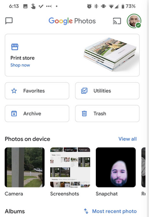 verify google photos settings