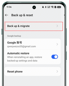 back up oneplus phone with local backup