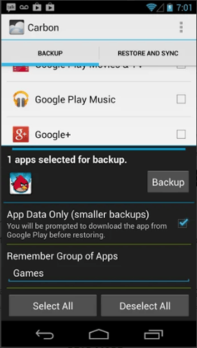 android applications backup as helium
