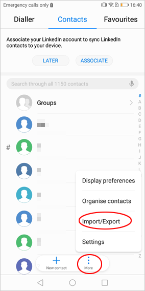 transfer android contacts to gmail