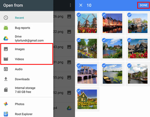 bbackup photos from android to google drive