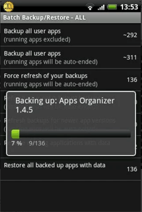 backup applications on android with titanium backup