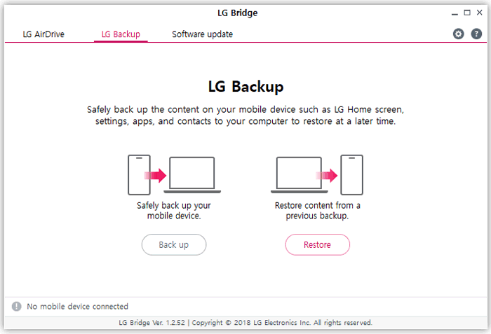 How to Backup and Restore LG Phone with LG Bridge