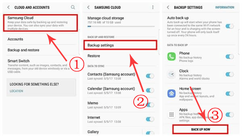 how to back up contacts on samsung phone via samsung cloud