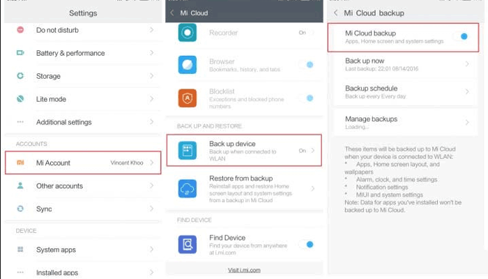 how to transfer data from xiaomi to pc with mi cloud