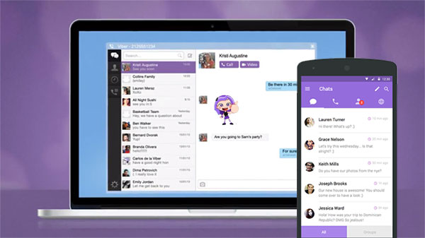 how to send viber message to email