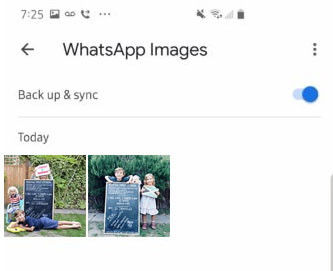 back up whatsapp pictures in google photos