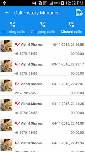 print android call logs with call history manager app