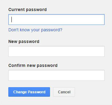 how to reset gmail password on android from device settings