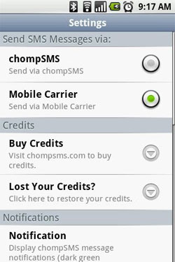 android message manager as chomp sms