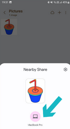 back up phone to mac with nearby share