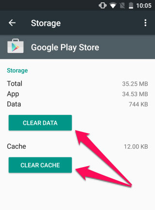 delete google play cache