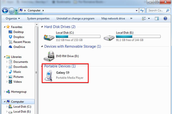 transfer andorid data to sd card