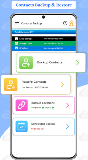contact backup app for android like easy contacts backup and restore