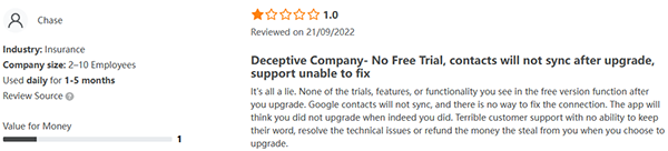 contacts plus review from softwareadvice