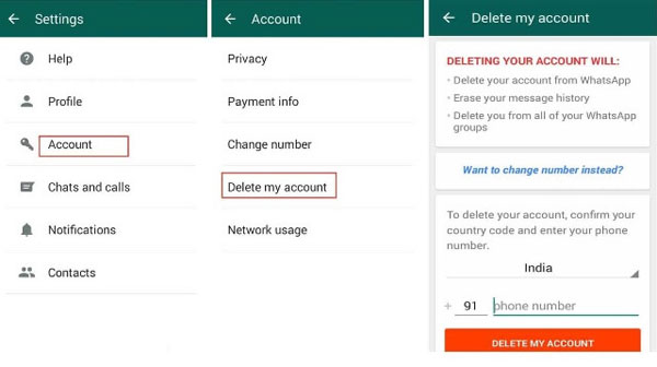 remove whatsapp account