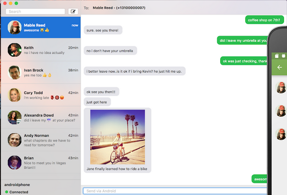 mightytext alternative like desksms