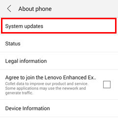 check for android os updates