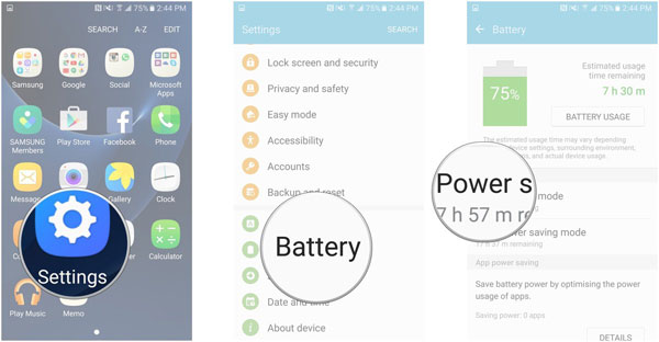 turn off samsung save power mode