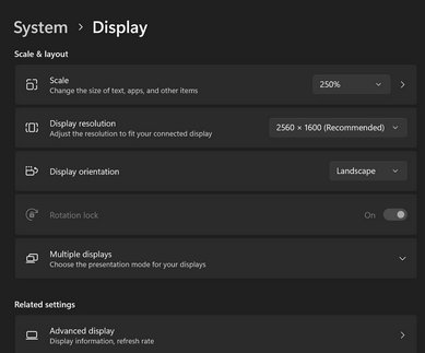 adjust screen resolution