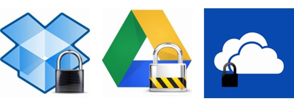 secure dropbox onedrive google drive