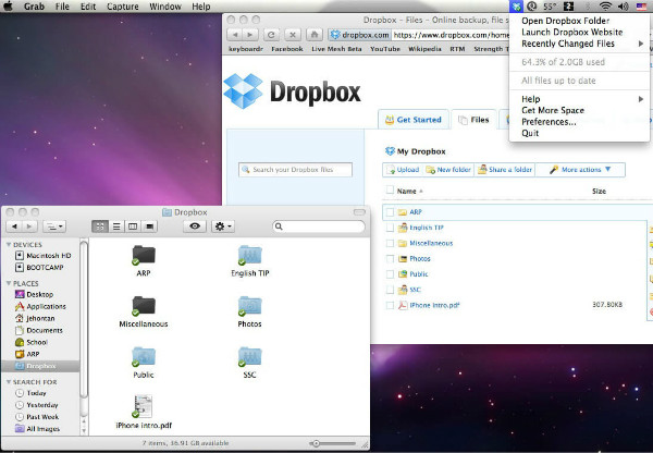 transfer from android to mac via dropbox