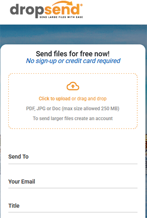 sendbig alternative like dropsend
