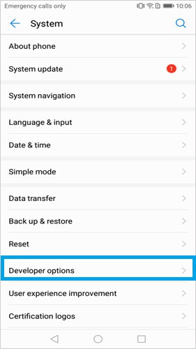 open usb debugging on huawei mate 4