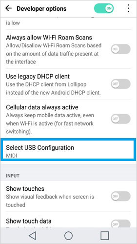 open usb debugging on lg 7